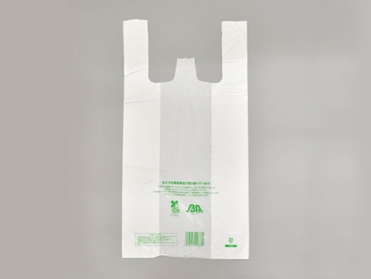 百貨店 TANOSEE バイオマス配合レジ袋 乳白 ２０号 １パック １００枚