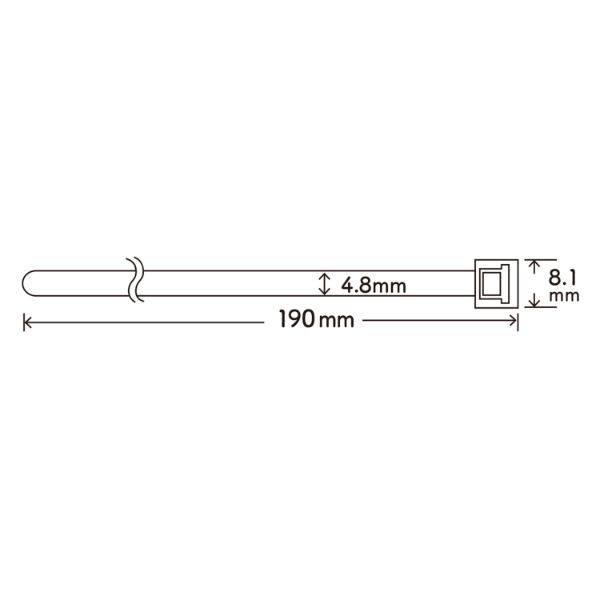 ビニール紐 クルーズ 結束バンド(100本入) 190mm ＃8387