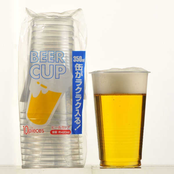 プラコップ WB PETビールカップ420ml 10個入 アートナップ | テイクアウト容器の通販サイト【容器スタイル】