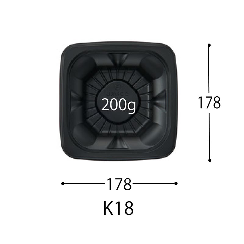 どんぶり容器 CT うつわめし K18 こはくG-BK 身 中央化学